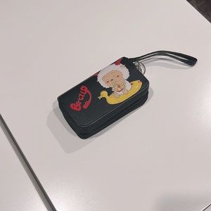 Wallet on wrist